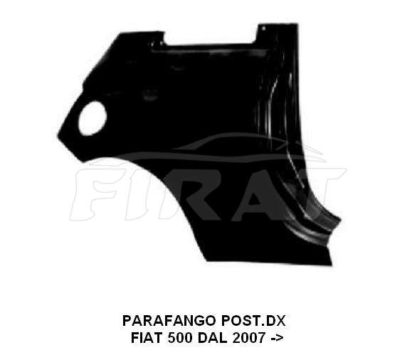 PARAFANGO FIAT 500 07-> POST.DX